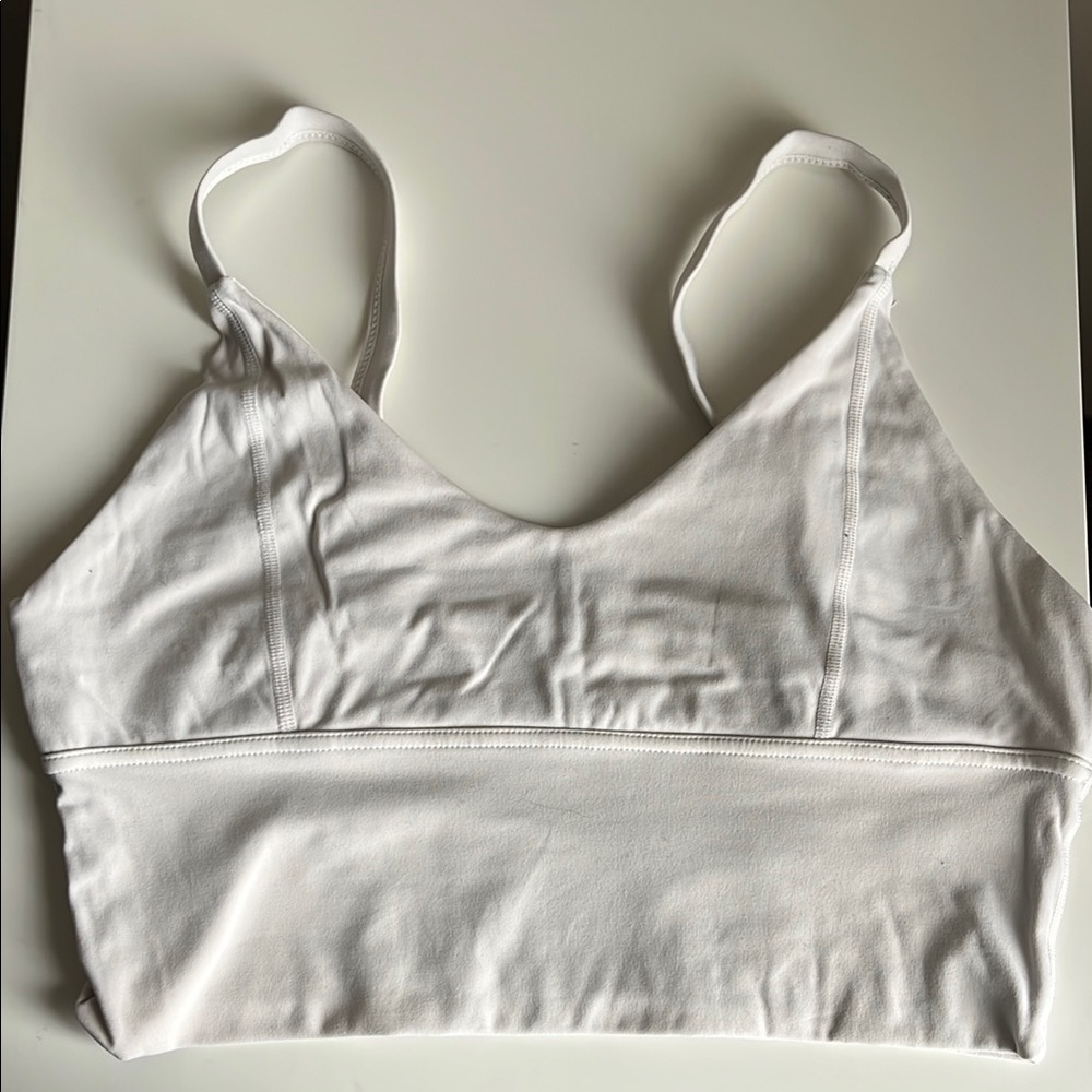 Popflex White Cropped Bra - Large